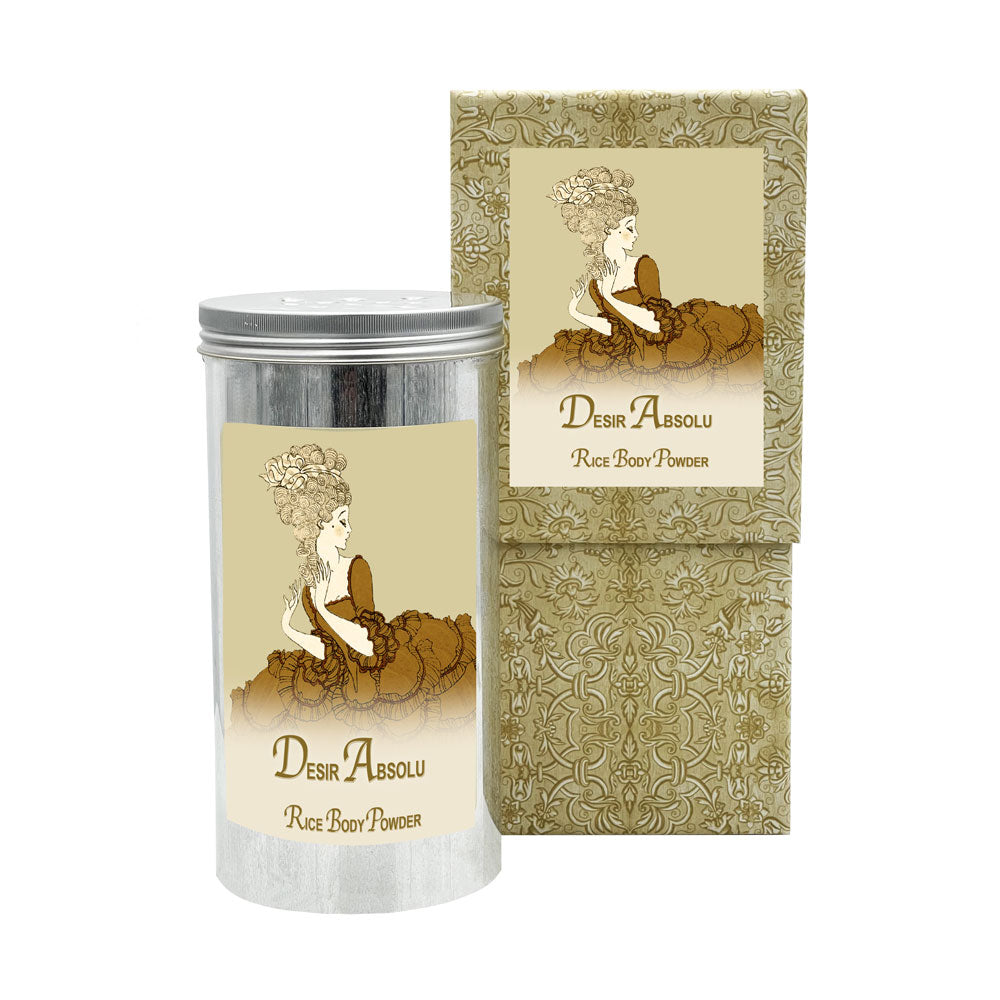 Desir Absolu Rice Body Powder in an Aluminum Canister